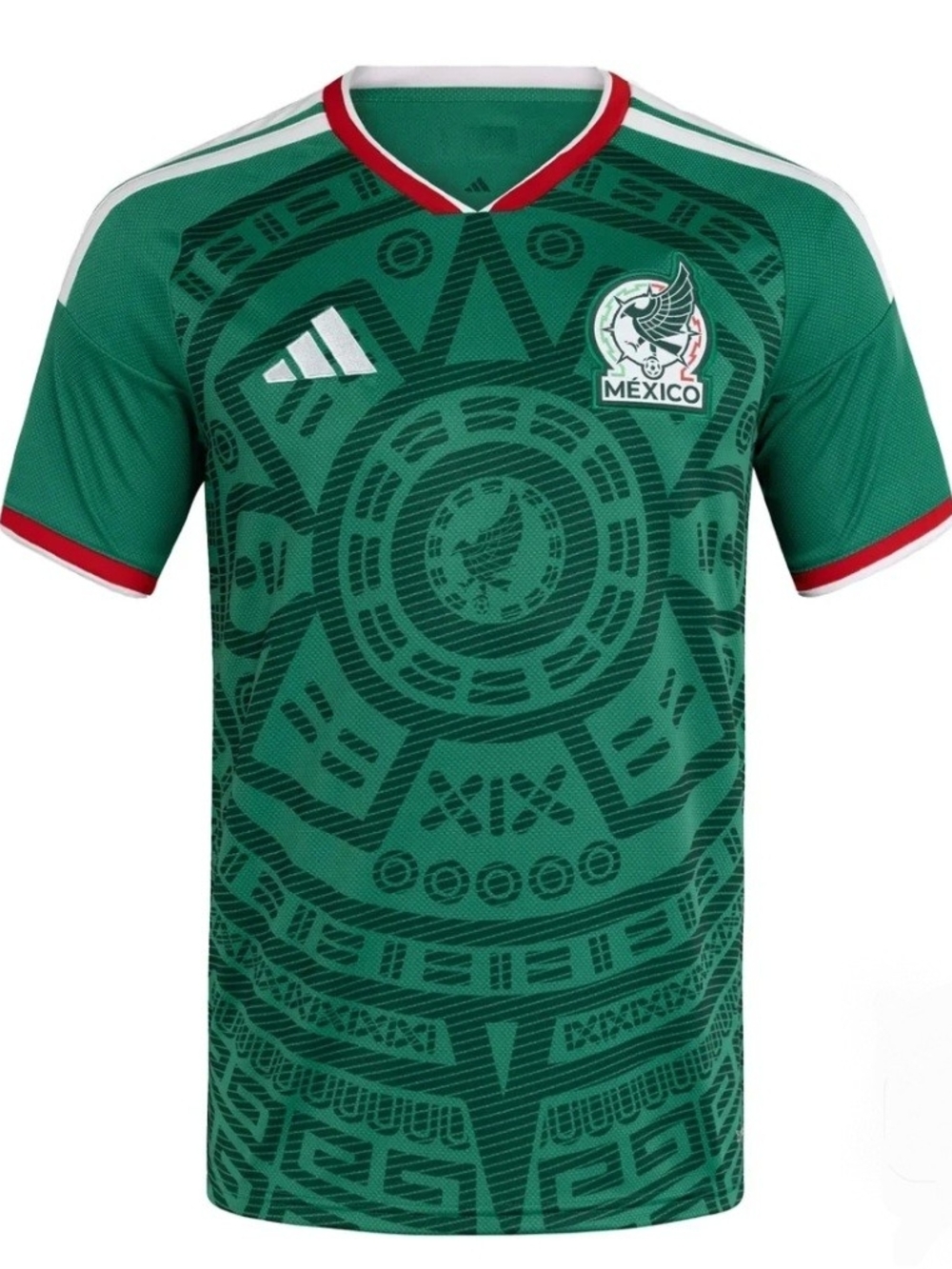 Green Mexico National Team Soccer Jersey with Red Trim